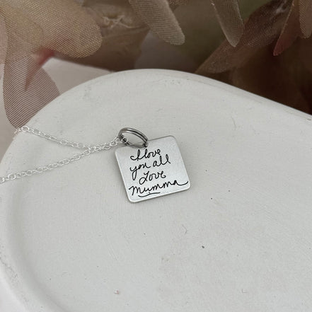 Square Handwriting charm