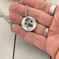Real Paw Print Charm Necklace in Sterling Silver