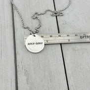 Real Paw Print Charm Necklace in Sterling Silver