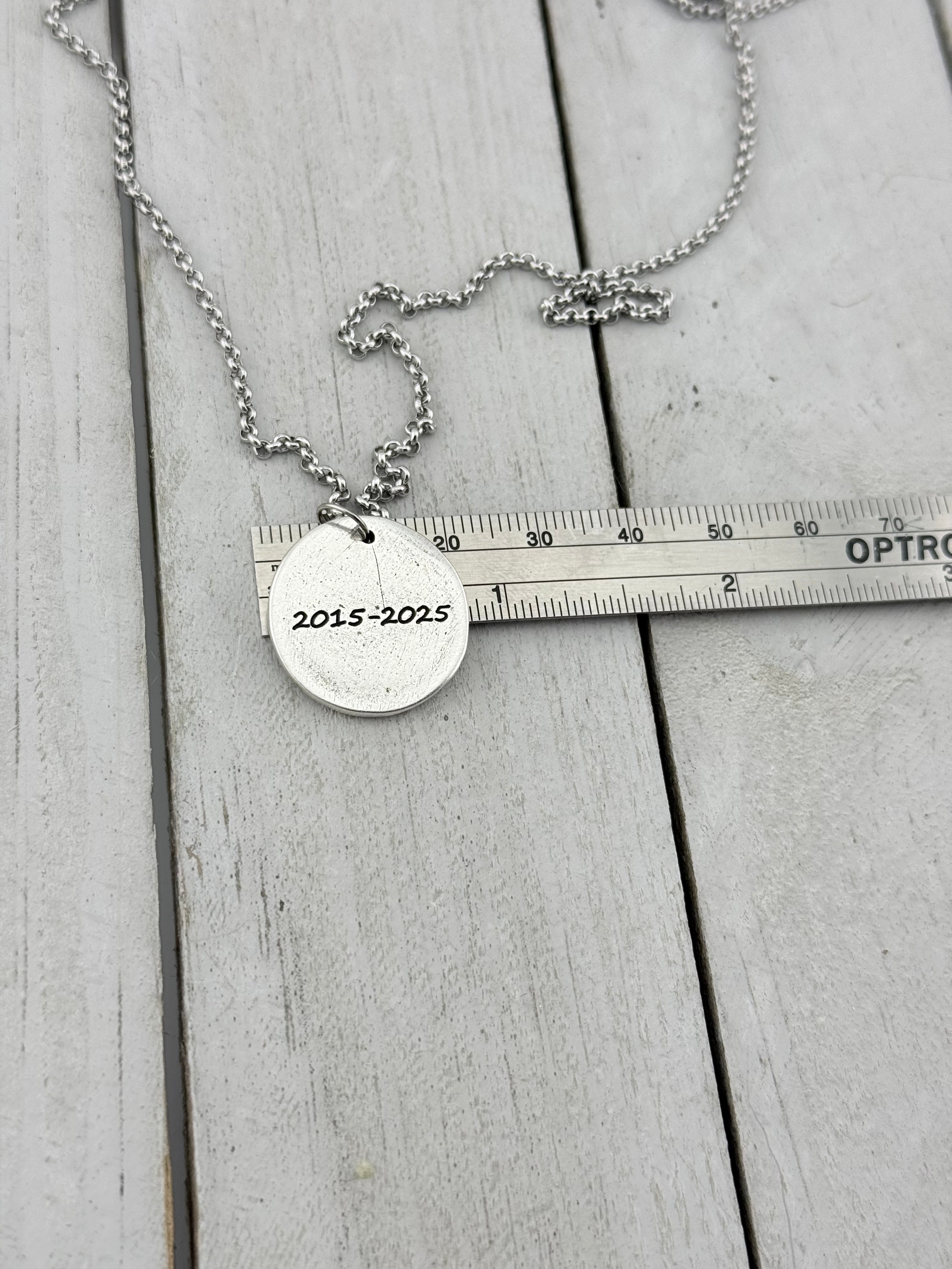 Real Paw Print Charm Necklace in Sterling Silver