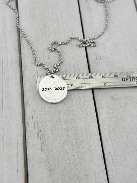 Real Paw Print Charm Necklace in Sterling Silver