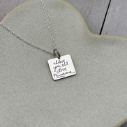Square Handwriting charm