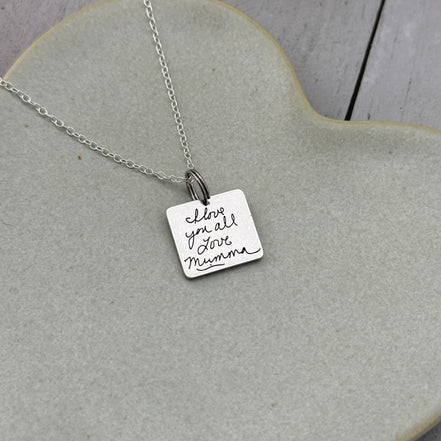 Square Handwriting charm