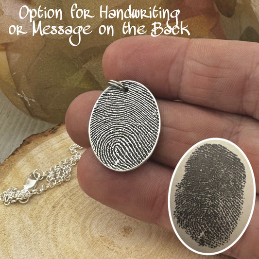 Fingerprint Necklace in Sterling Silver