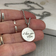 Sterling Silver Handwriting Charm
