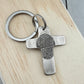 Fingerprint Cross Keychain