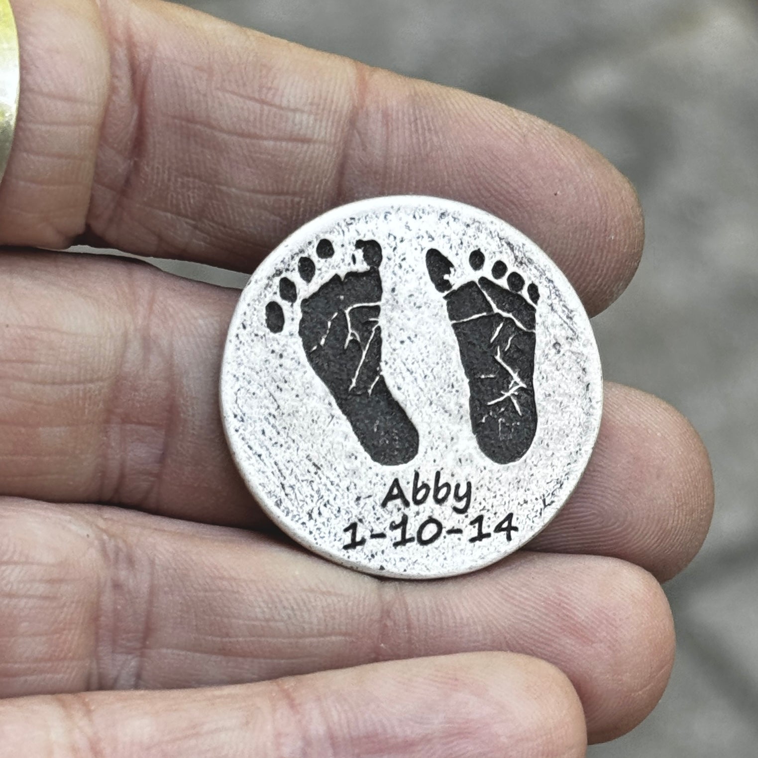 Footprint token, coin, golf placeholder