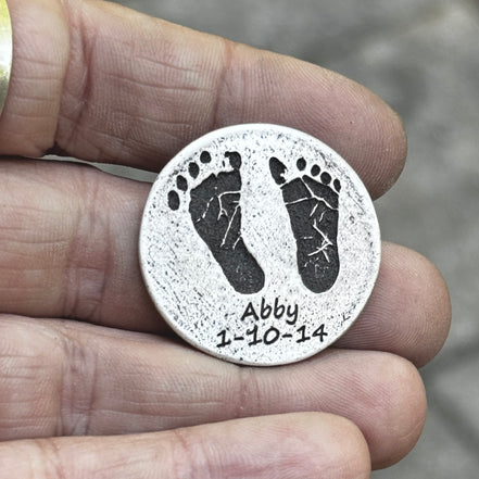 Footprint token, coin, golf placeholder