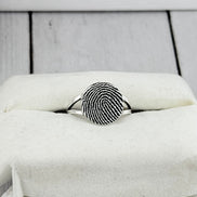 Pure Silver Memorial Fingerprint Ring