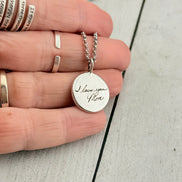 Sterling Silver Handwriting Charm