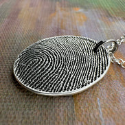 Fingerprint Necklace in Sterling Silver