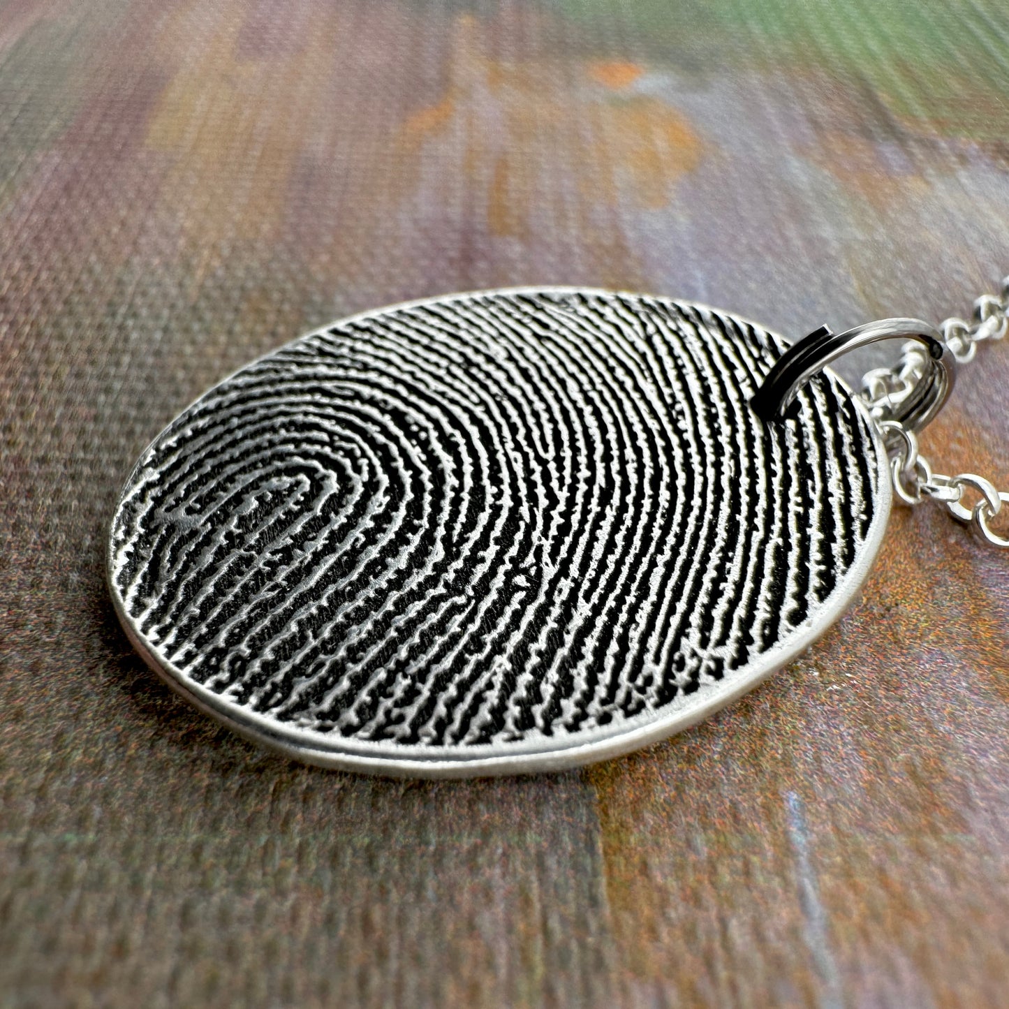 Fingerprint Necklace in Sterling Silver