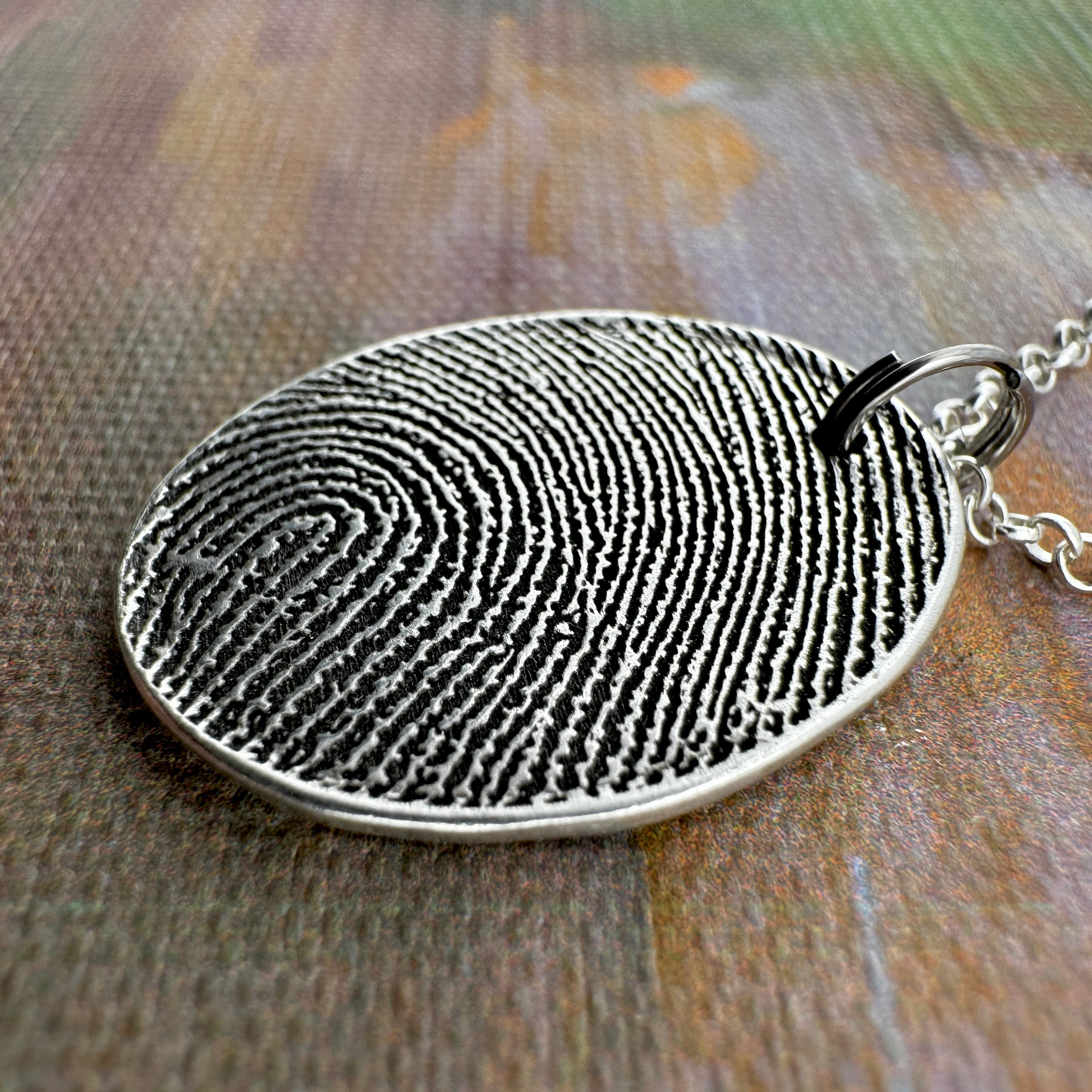 Fingerprint Necklace in Sterling Silver