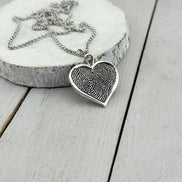 Heart Shaped Fingerprint Charm