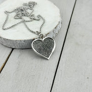 Heart Shaped Fingerprint Charm