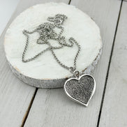 Heart Shaped Fingerprint Charm