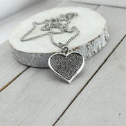 Heart Shaped Fingerprint Charm