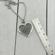 Heart Shaped Fingerprint Charm