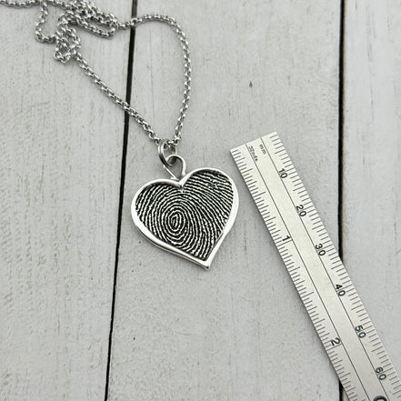 Heart Shaped Fingerprint Charm