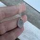 Thumbprint Necklace, Small Teardrop shape, Solid Silver Charm