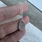 Thumbprint Necklace, Small Teardrop shape, Solid Silver Charm