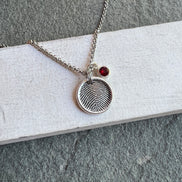 Fingerprint Charm, Engraved in Solid Silver