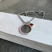 Fingerprint Charm, Engraved in Solid Silver