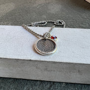 Fingerprint Charm, Engraved in Solid Silver
