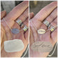 Fingerprint Necklace with Handwriting on the Back, Solid Sterling Silver