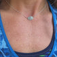 Fingerprint Necklace with Handwriting on the Back, Solid Sterling Silver