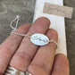 Fingerprint Necklace with Handwriting on the Back, Solid Sterling Silver