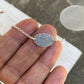 Fingerprint Necklace with Handwriting on the Back, Solid Sterling Silver