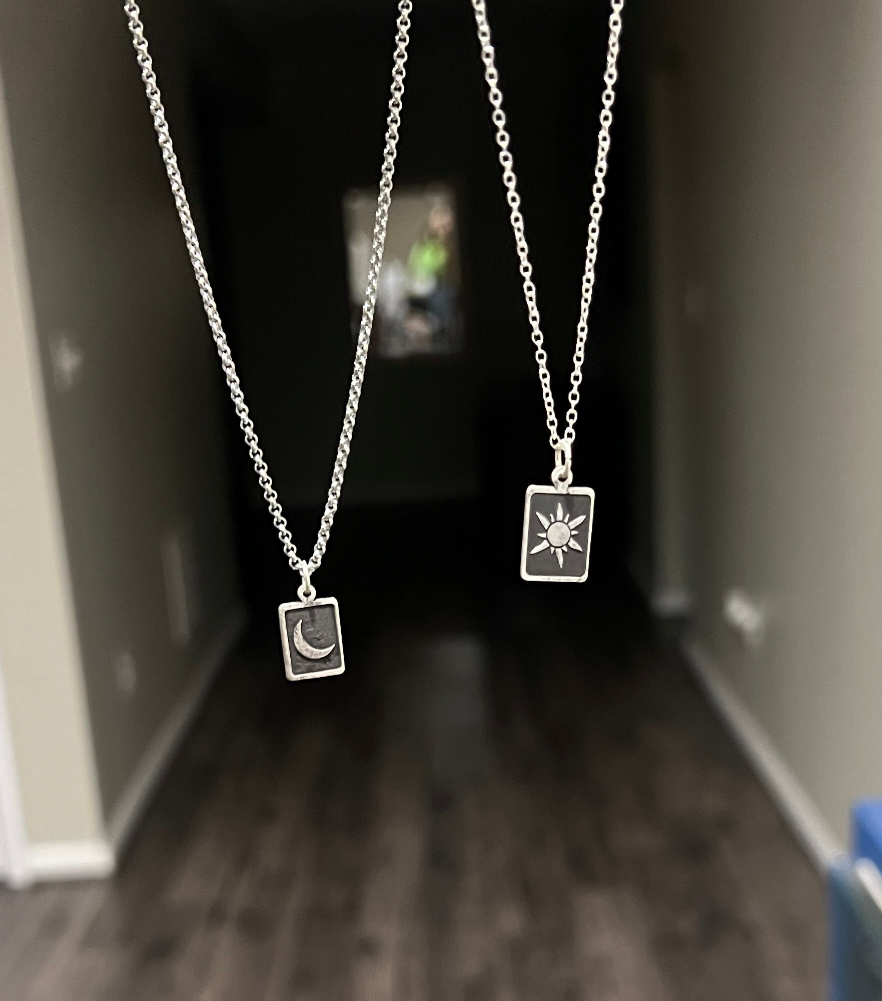 Sun and Moon Couple Necklace Set