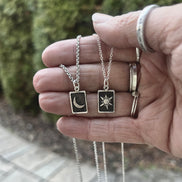 Sun and Moon Couple Necklace Set