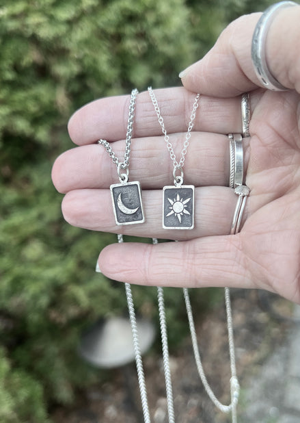 Sun and Moon Couple Necklace Set