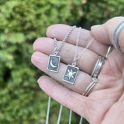 Sun and Moon Couple Necklace Set