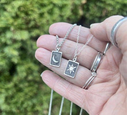 Sun and Moon Couple Necklace Set