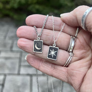 Sun and Moon Couple Necklace Set