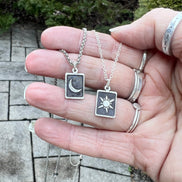Sun and Moon Couple Necklace Set