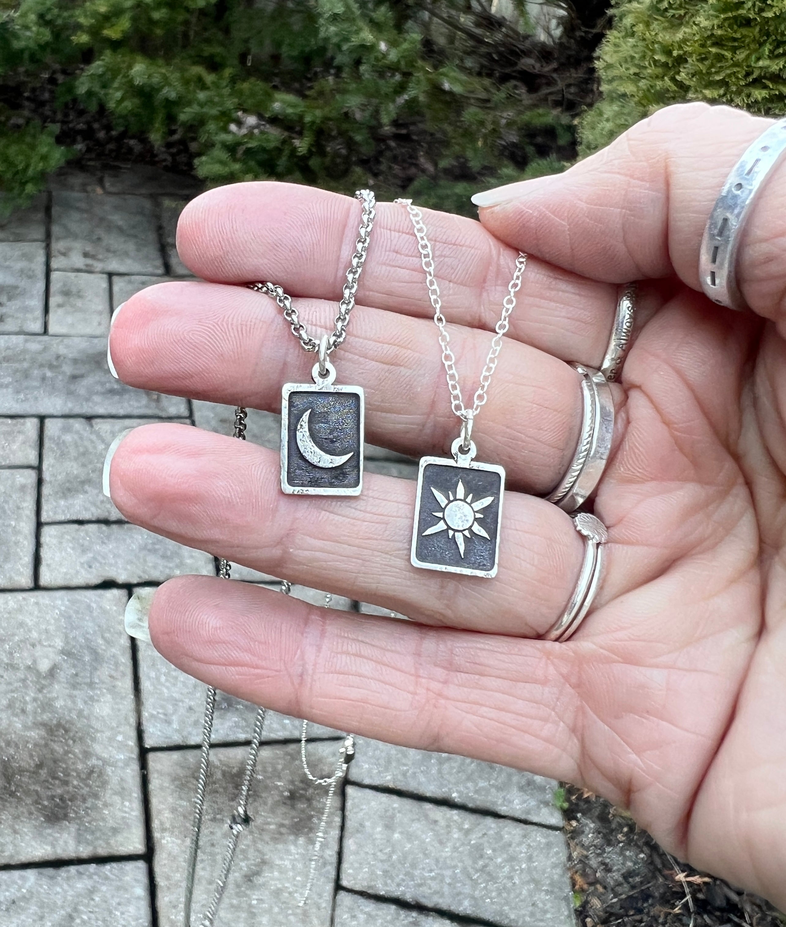 Sun and Moon Couple Necklace Set