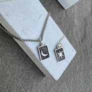 Sun and Moon Couple Necklace Set
