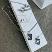 Sun and Moon Couple Necklace Set