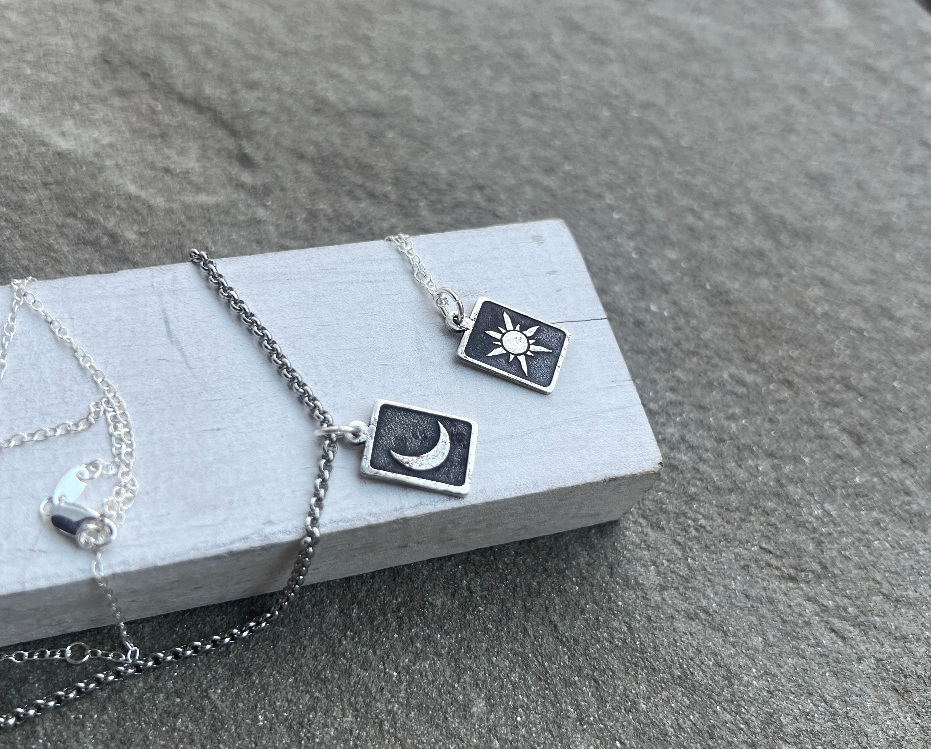Sun and Moon Couple Necklace Set