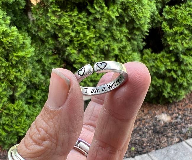 I am a Writer Ring, Aluminum and Adjustable