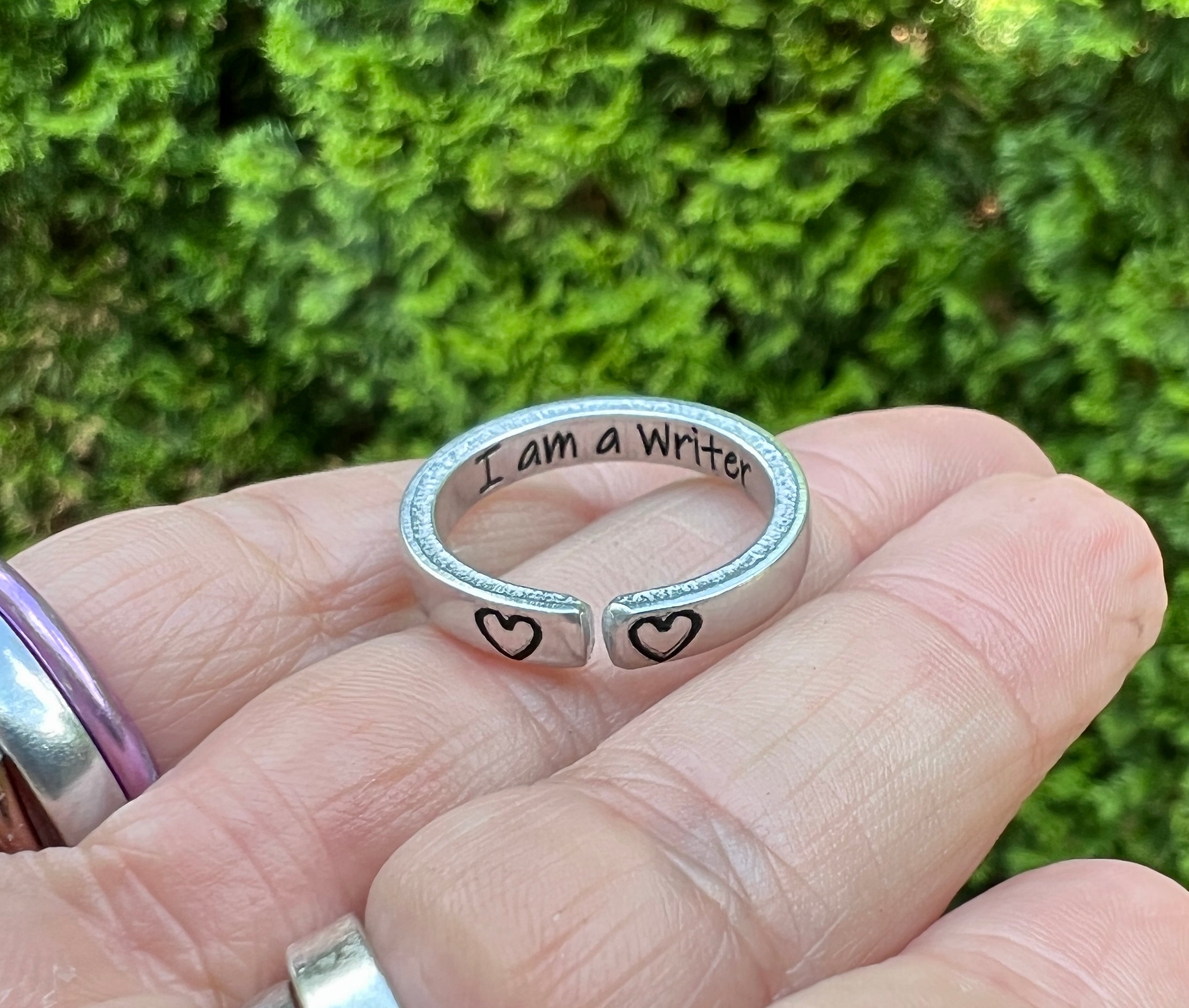 I am a Writer Ring, Aluminum and Adjustable