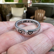 I am a Writer Ring, Aluminum and Adjustable