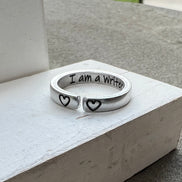 I am a Writer Ring, Aluminum and Adjustable