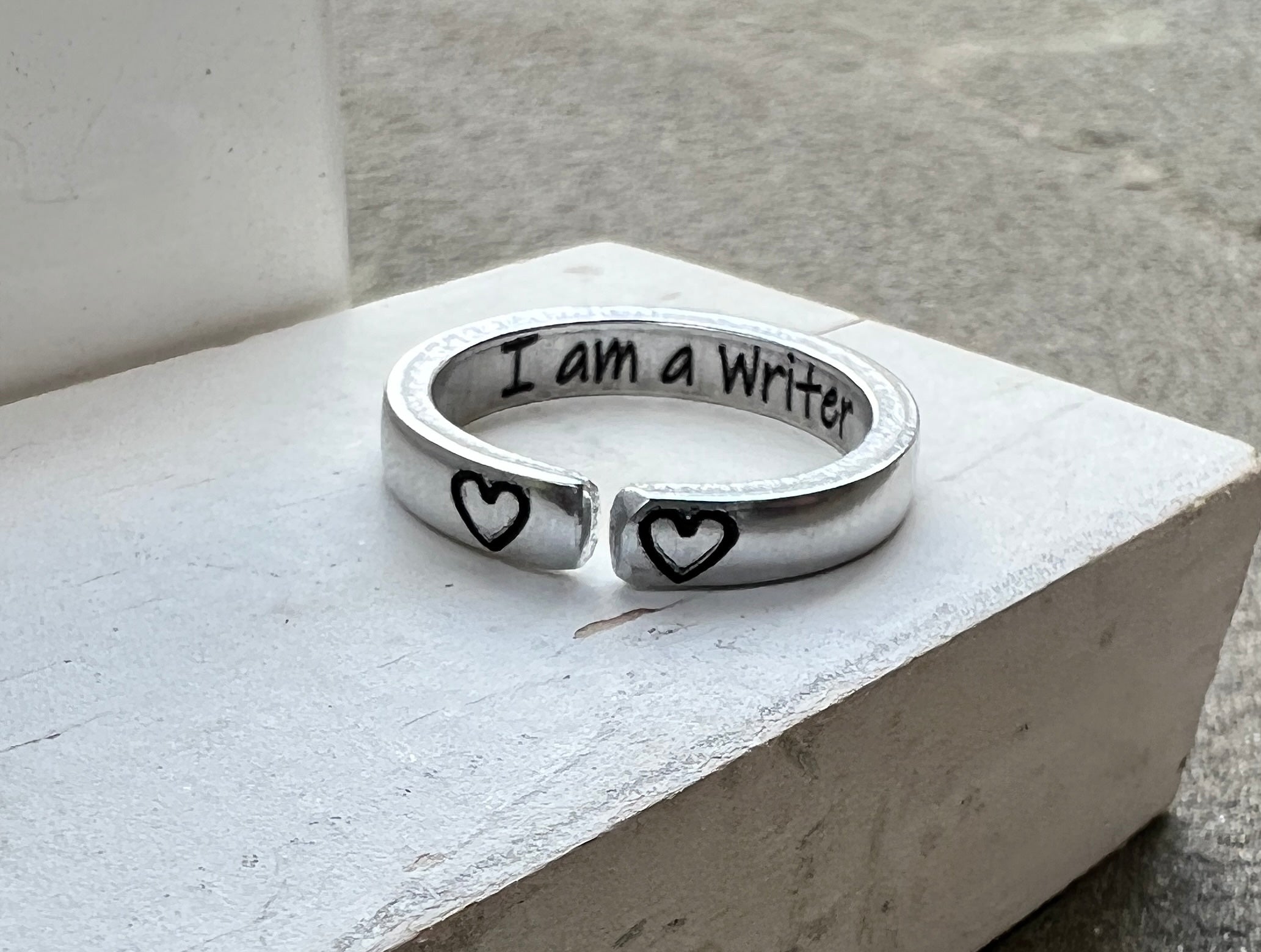 I am a Writer Ring, Aluminum and Adjustable