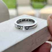 I am a Writer Ring, Aluminum and Adjustable