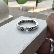 I am a Writer Ring, Aluminum and Adjustable